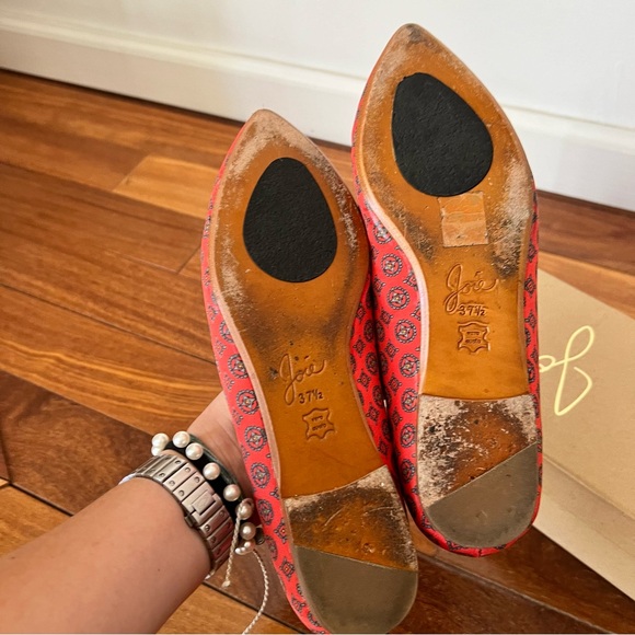 Joie Daydreaming Print Red / Orange Loafers Size 37.5 - Picture 7 of 9